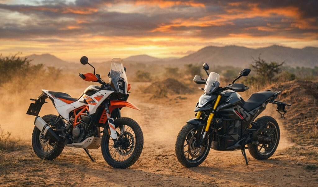 KTM 390 Adventure and Ultraviolette X47